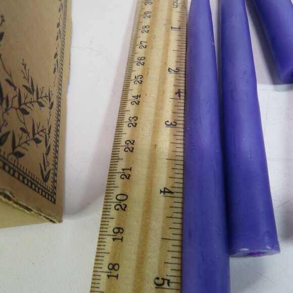 Purple Mini Taper Candles 5" x 1/2" - Made in USA, joined pairs, new in box - Picture 8 of 8
